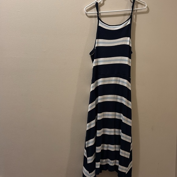 Market & Spruce blue and White Asymmetrical faux wrap Sundress - XL - Picture 6 of 6